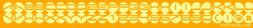 Abcacw Font – Yellow Fonts on Orange Background
