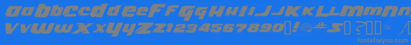 Lizzie-Schriftart – Graue Schriften auf blauem Hintergrund