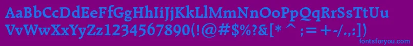 RaleighcbtBold Font – Blue Fonts on Purple Background