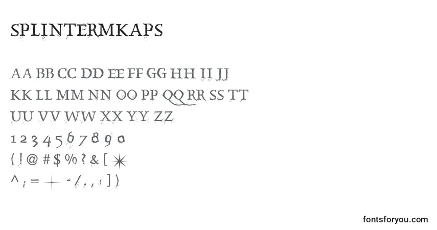 characters of splintermkaps font, letter of splintermkaps font, alphabet of  splintermkaps font