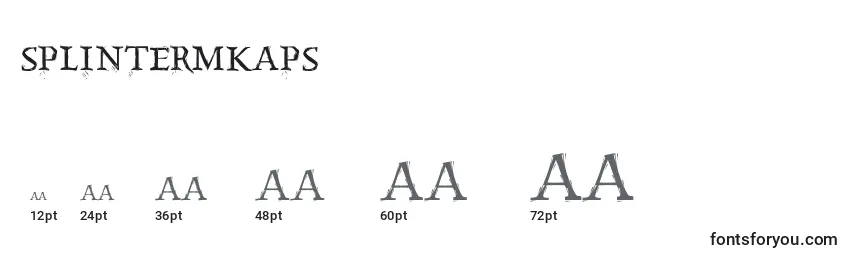 sizes of splintermkaps font, splintermkaps sizes