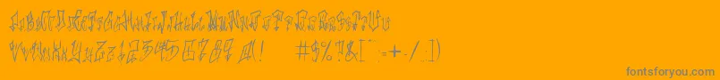 LoveMyTattoo-Schriftart – Graue Schriften auf orangefarbenem Hintergrund