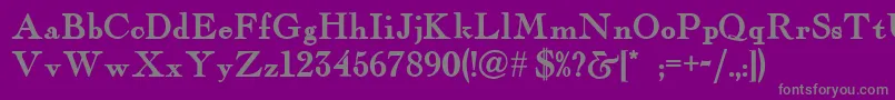 Fairfax Font – Gray Fonts on Purple Background