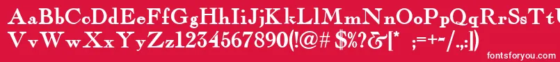 Fairfax Font – White Fonts on Red Background