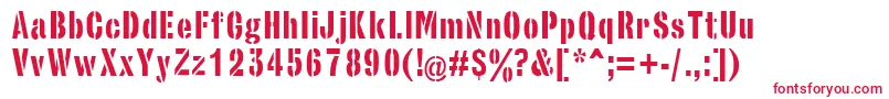 StencilsansRegular Font – Red Fonts