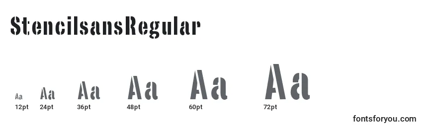 Размеры шрифта StencilsansRegular