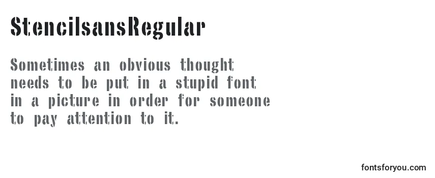 StencilsansRegular フォントのレビュー