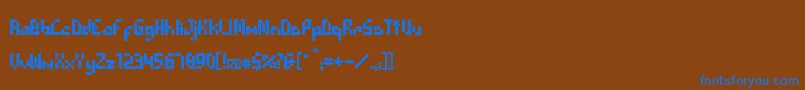 フォントGarland – 茶色の背景に青い文字