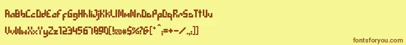 Garland Font – Brown Fonts on Yellow Background