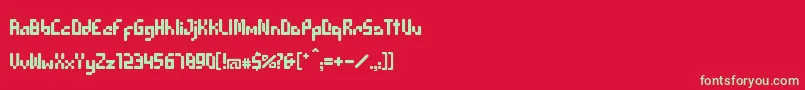 フォントGarland – 赤い背景に緑の文字