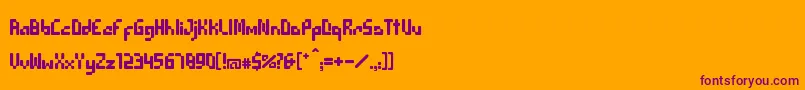 Garland Font – Purple Fonts on Orange Background