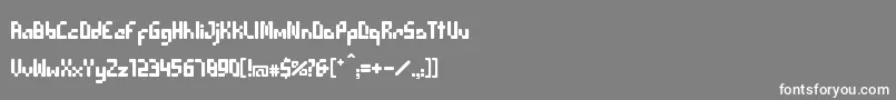 フォントGarland – 灰色の背景に白い文字