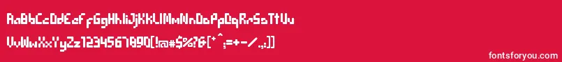 フォントGarland – 赤い背景に白い文字