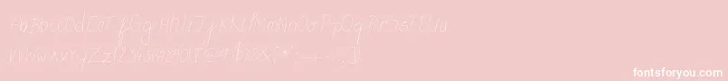 MtfFlowrites Font – White Fonts on Pink Background