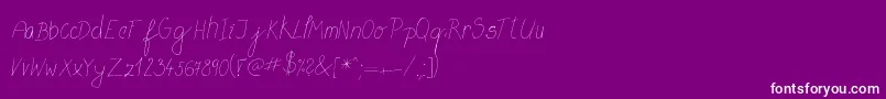 MtfFlowrites Font – White Fonts on Purple Background