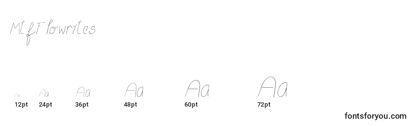 MtfFlowrites Font Sizes