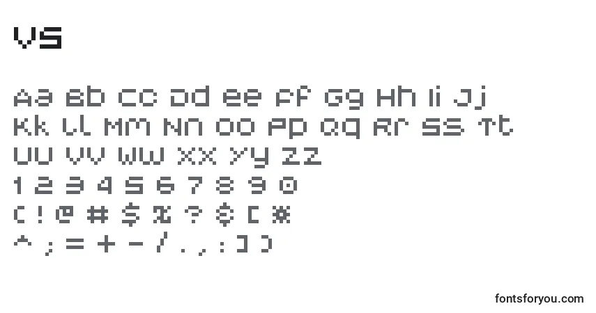 Schriftart V5 – Alphabet, Zahlen, spezielle Symbole