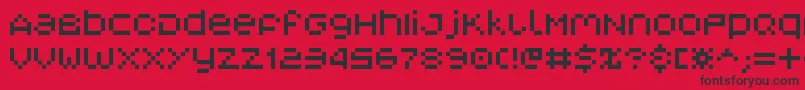 フォントV5 – 赤い背景に黒い文字