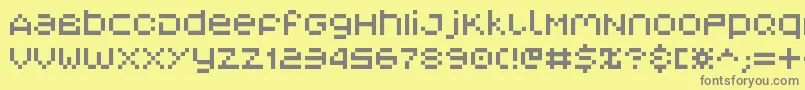 V5 Font – Gray Fonts on Yellow Background