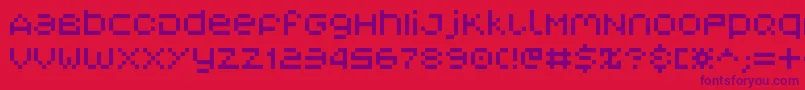 V5 Font – Purple Fonts on Red Background