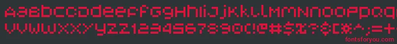 V5 Font – Red Fonts on Black Background