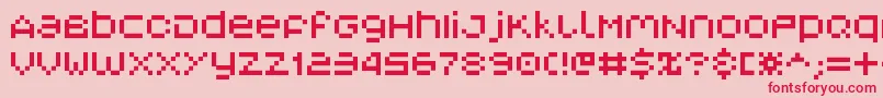 V5 Font – Red Fonts on Pink Background