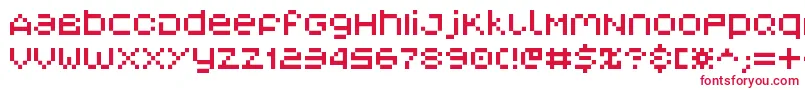 フォントV5 – 白い背景に赤い文字