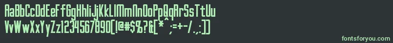 Czcionka GothamNightsBold – zielone czcionki na czarnym tle