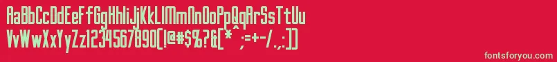 GothamNightsBold Font – Green Fonts on Red Background