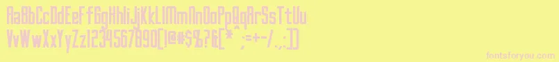 GothamNightsBold Font – Pink Fonts on Yellow Background