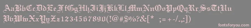 ElliottLight Font – Pink Fonts on Gray Background