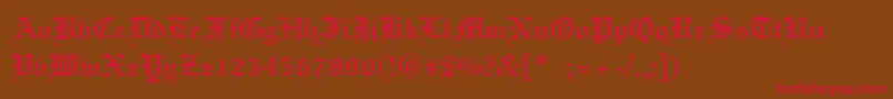 ElliottLight Font – Red Fonts on Brown Background