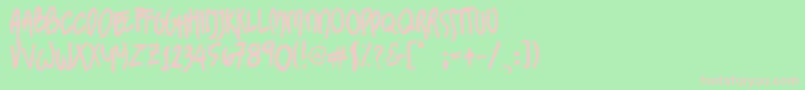 SundaesOnMondays Font – Pink Fonts on Green Background