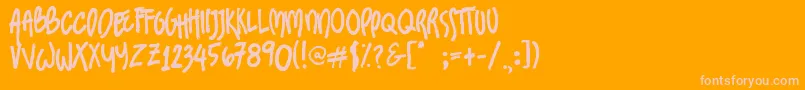 SundaesOnMondays Font – Pink Fonts on Orange Background