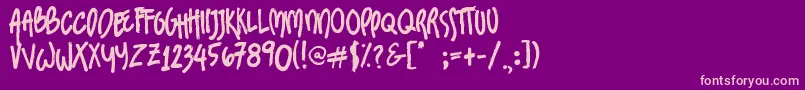 SundaesOnMondays Font – Pink Fonts on Purple Background
