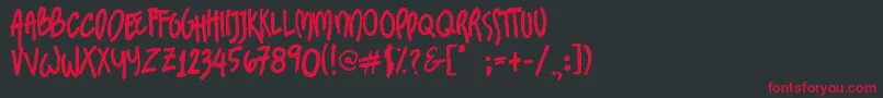 SundaesOnMondays Font – Red Fonts on Black Background