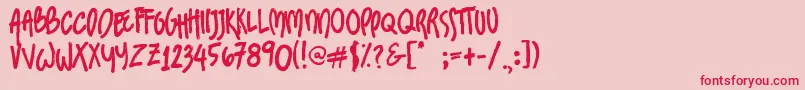 fuente SundaesOnMondays – Fuentes Rojas Sobre Fondo Rosa