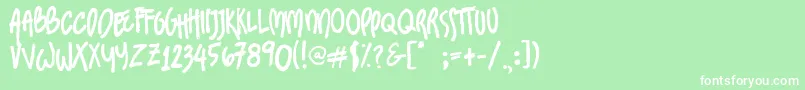SundaesOnMondays Font – White Fonts on Green Background
