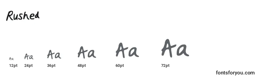 Rushed Font Sizes