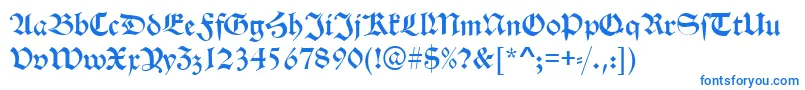 AlteSchwabacherRegular Font – Blue Fonts on White Background