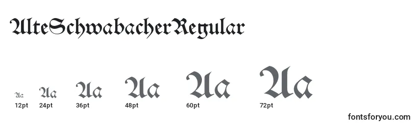 Размеры шрифта AlteSchwabacherRegular