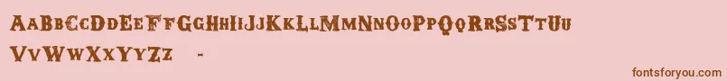 Roundup Font – Brown Fonts on Pink Background