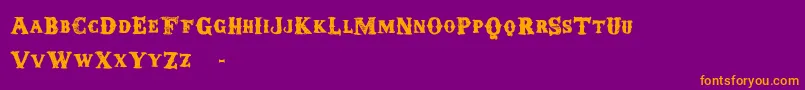 Roundup Font – Orange Fonts on Purple Background