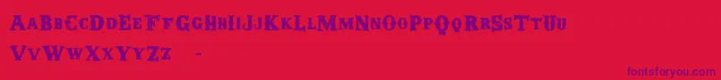 Roundup Font – Purple Fonts on Red Background