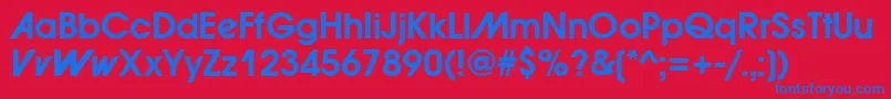 ForwardadBold Font – Blue Fonts on Red Background