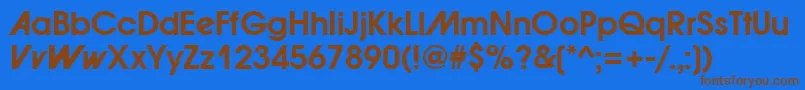ForwardadBold Font – Brown Fonts on Blue Background