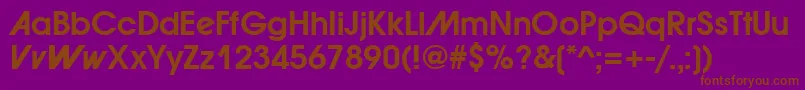 ForwardadBold Font – Brown Fonts on Purple Background