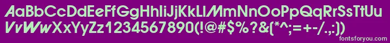 ForwardadBold Font – Green Fonts on Purple Background