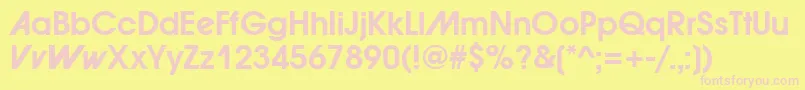 ForwardadBold Font – Pink Fonts on Yellow Background