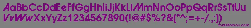 ForwardadBold Font – Purple Fonts on Gray Background
